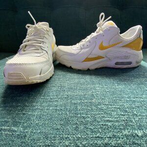 Nike Air Max 90 White Yellow  DX4352-100 Womens Sneaker  8.5